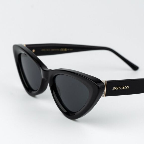 Jimmy Choo Women Sunglasses Black Grey Cat Eye ADDY/S 0807 BRAND NEW - Picture 10 of 14